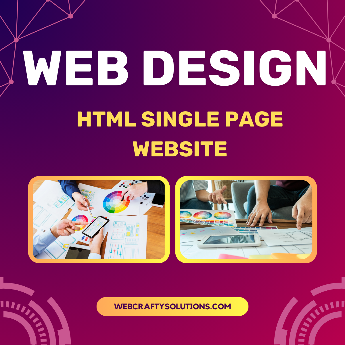 Purple and Pink Minimalist Website Development Linkedln Post